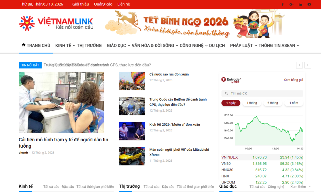 Website Báo Điện Tử – Việt Nam Link