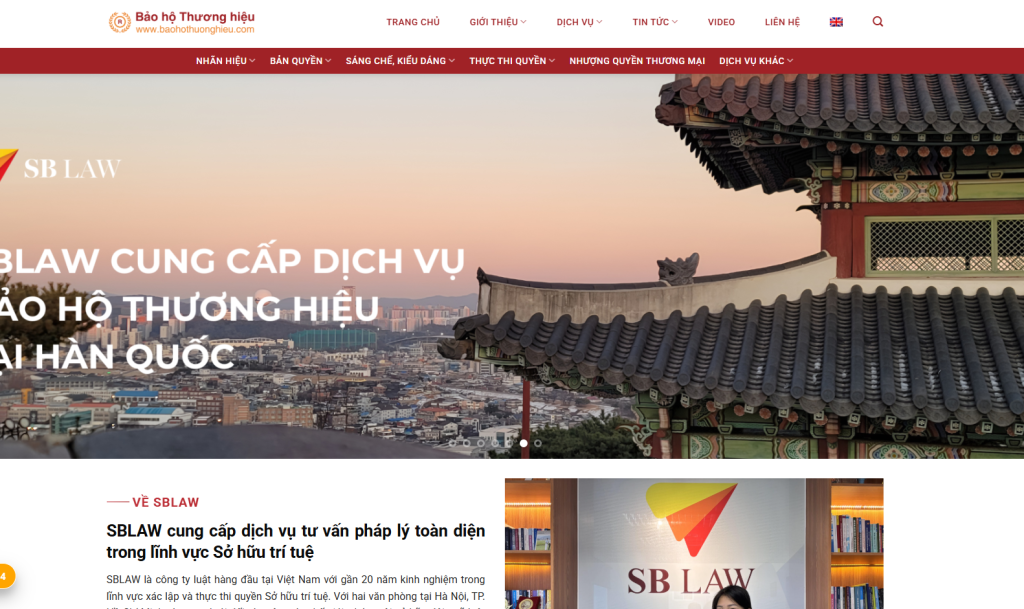 Thiết Kế Web – Bảo Hộ Thương Hiệu – Công Ty Luật SBLAW