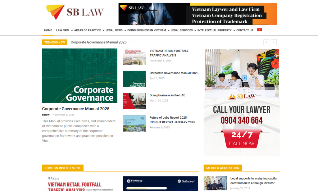 Thiết Kế Web – Lawyer24h – Công Ty Luật SBLAW
