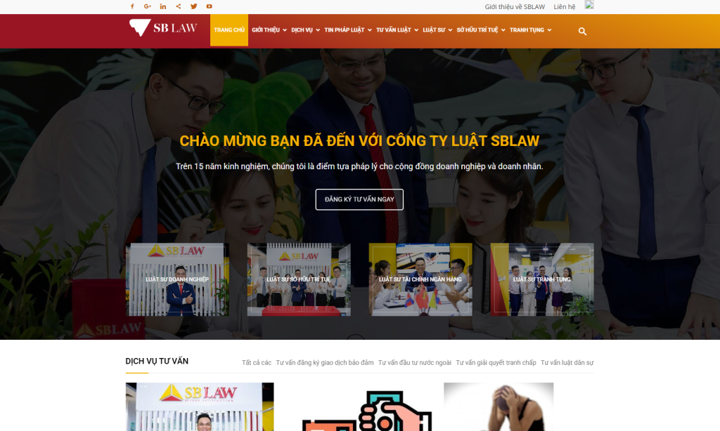 Thiết Kế Web – luatsu24h – Công Ty Luật SBLAW